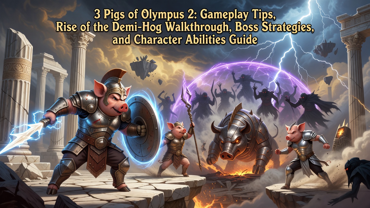 3 Pigs of Olympus 2: Gameplay Tips, Rise of the Demi-Hog Walkthrough, Boss Strategies, and Character Abilities Guide